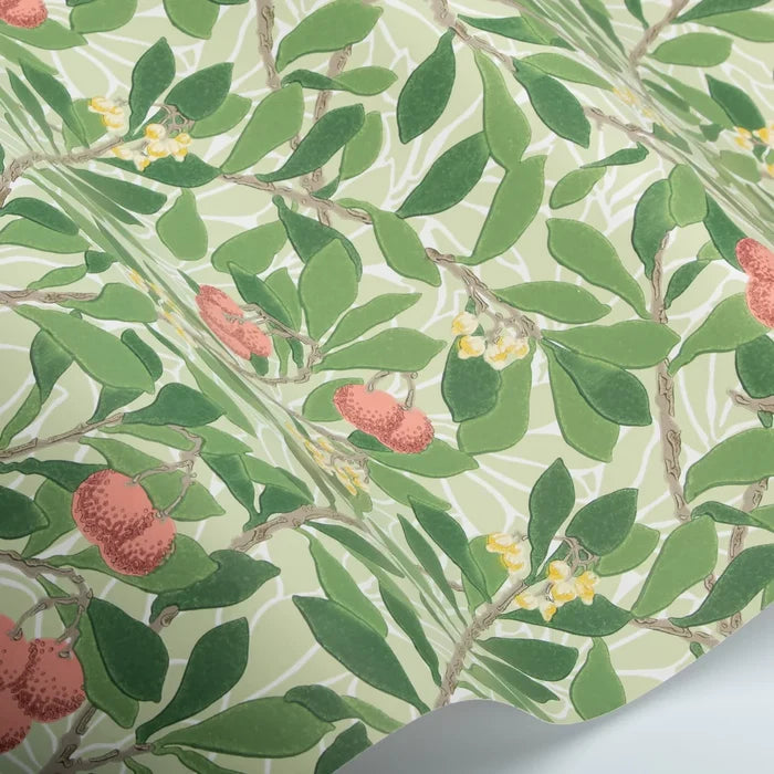 Sample - Arbutus by Morris Wallpaper - Rose