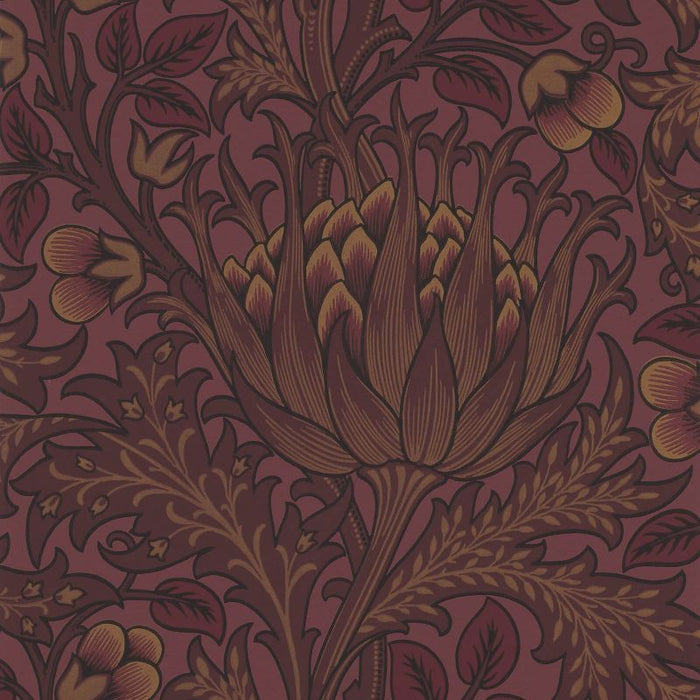 Sample - Artichoke Wallpaper - William Morris - Wine