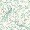 Sample - Bird Toile Wallpaper - Duckegg Blue