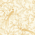 Sample - Bird Toile Wallpaper - Honey