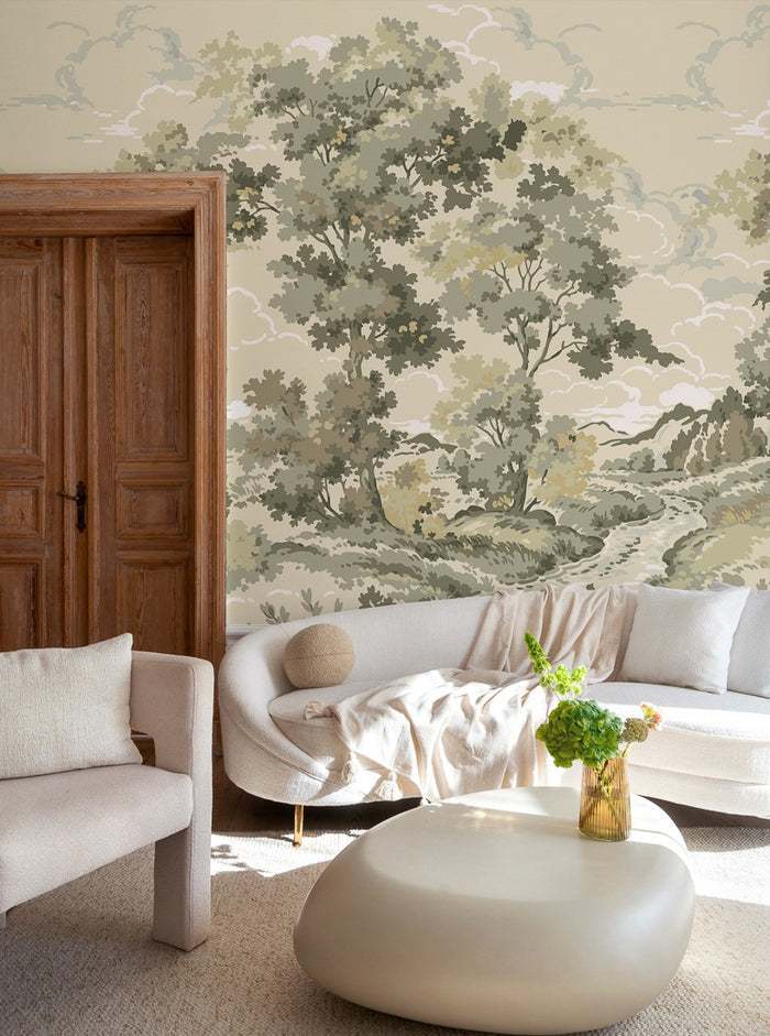 Sample - Boulogner Forest - Custom Sized Wallpaper Mural (per m2) - Beige