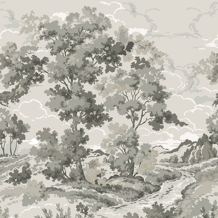 Sample - Boulogner Forest - Custom Sized Wallpaper Mural (per m2) - Warm Grey