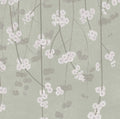 Sample - Cherry Blossom Wallpaper - French Green