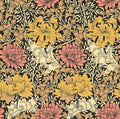Sample - Chrysanthemum - Eden by Morris Wallpaper - Ginger