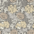 Sample - Chrysanthemum - Eden by Morris Wallpaper - Graphite Mix