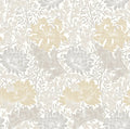 Sample - Chrysanthemum - Eden by Morris Wallpaper - Natural Stone