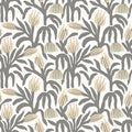 Sample - Chunky Flower Wallpaper - Charcoal
