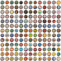 Sample - Crown Caps Wallpaper by Jeanine Eek - Neutral Crown Caps