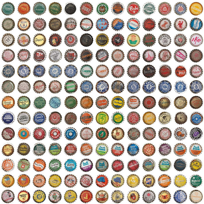 Sample - Crown Caps Wallpaper by Jeanine Eek - Neutral Crown Caps