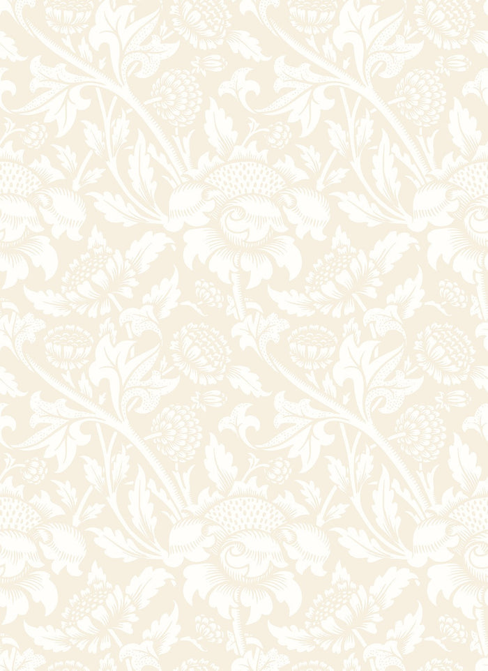 Sample - Damask Trail Wallpaper - Linen