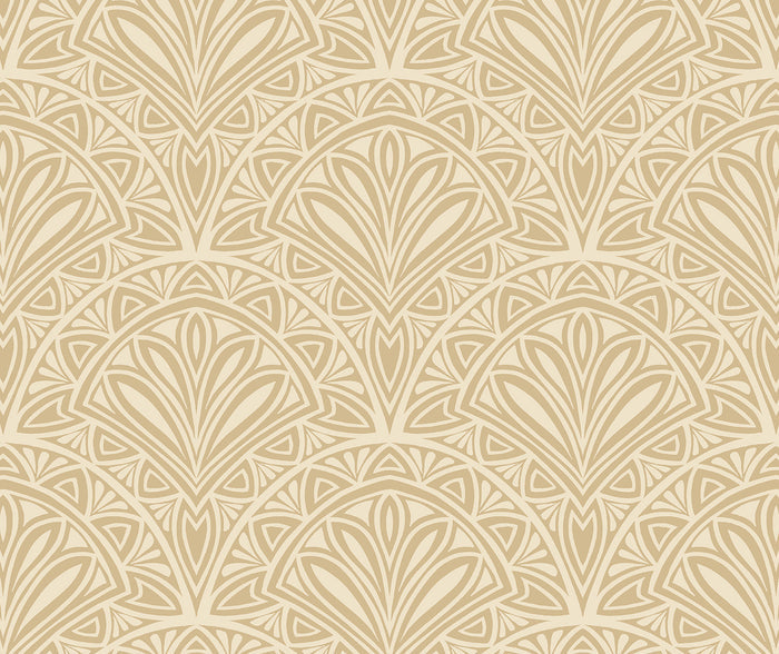 Sample - Deco Fan Wallpaper - Gold