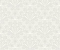 Sample - Deco Fan Wallpaper - Grey