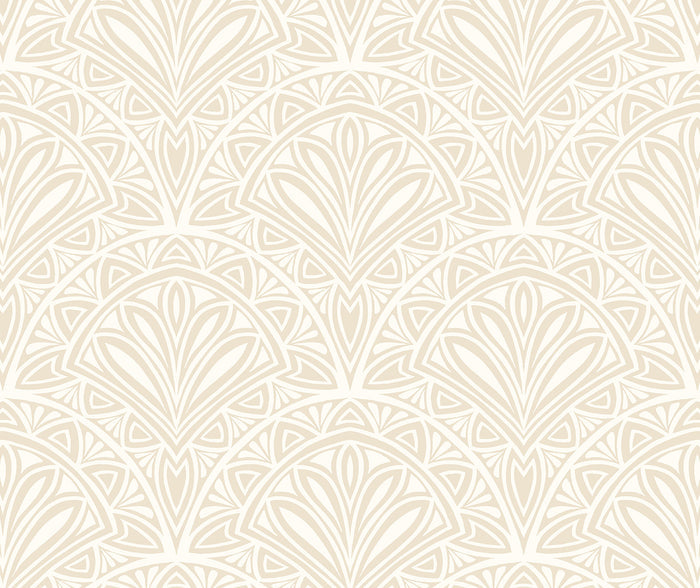 Sample - Deco Fan Wallpaper - Natural