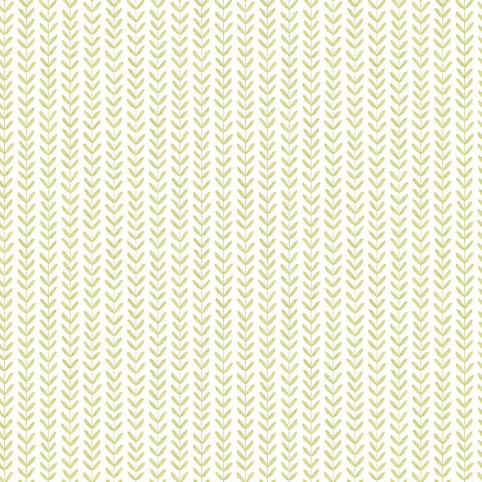Sample - Ditsy Leaf Stripe Wallpaper - Apple