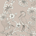 Sample - Egrets Florence Broadhurst Wallpaper - Macadamia