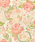 Sample - Emily Rose Wallpaper - Citrus Punch