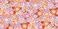Sample - Flower Power - Custom Sized Wallpaper Mural (per m2) - Raspberry Mood