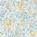 Sample - Honeysuckle Leaf Trail Wallpaper - Ohpopsi - Soft Blue