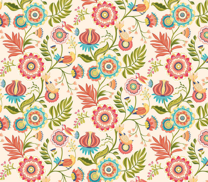Sample - Ichika Trail - Ohpopsi - Coral & Linen