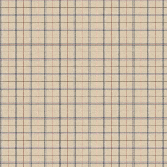 Sample - Islay Wallpaper by Mulberry Home - Blue/Red