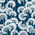 Sample - Japanese Floral Wallpaper - Florence Broadhurst - True Blue