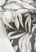 Sample - Jardin Bel Air Garden Leaf Wallpaper - Anthracite