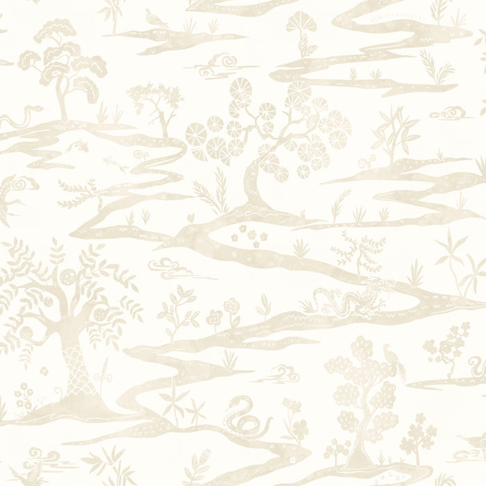 Sample - Kaiwa Wallpaper - Lace White