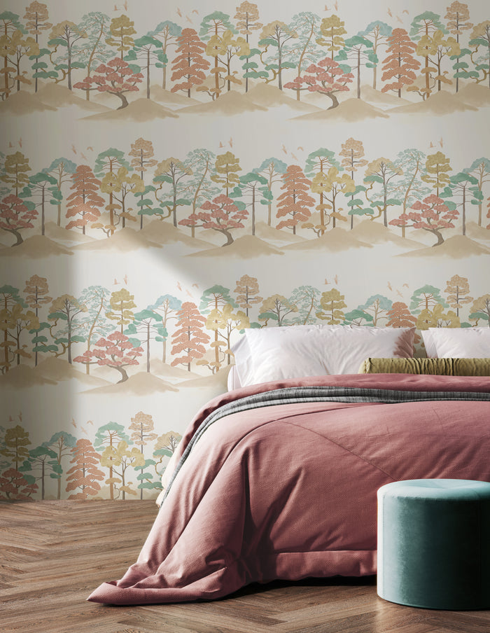 Sample - Kigi Wallpaper - Ohpopsi - Blush & Seafoam