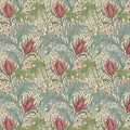 Sample - Lent Lily Wallpaper by William Morris - Plum/Bayleaf