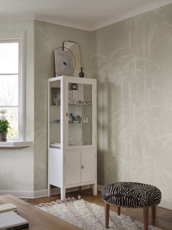 Sample - Leon Bamboo - Beige - Custom Sized Wallpaper Mural (per m2)