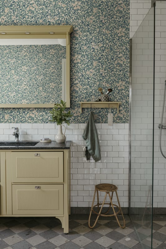 Sample - Linnea Garden Wallpaper - Blue