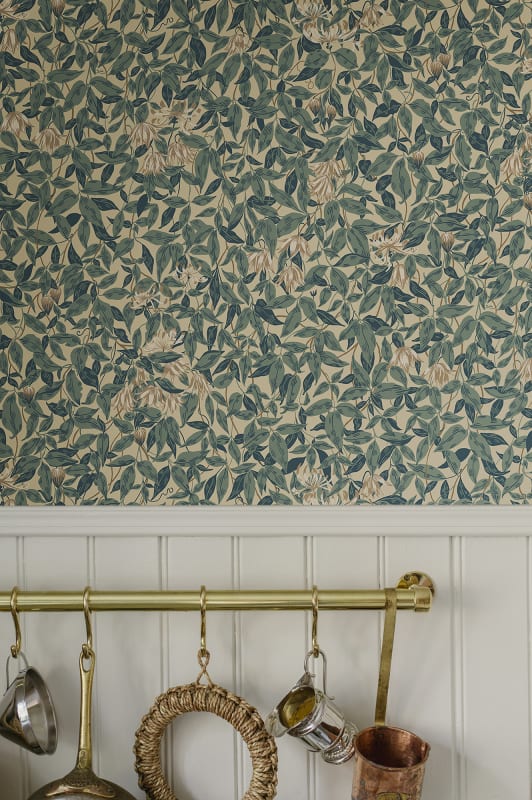 Sample - Linnea Garden Wallpaper - Blue