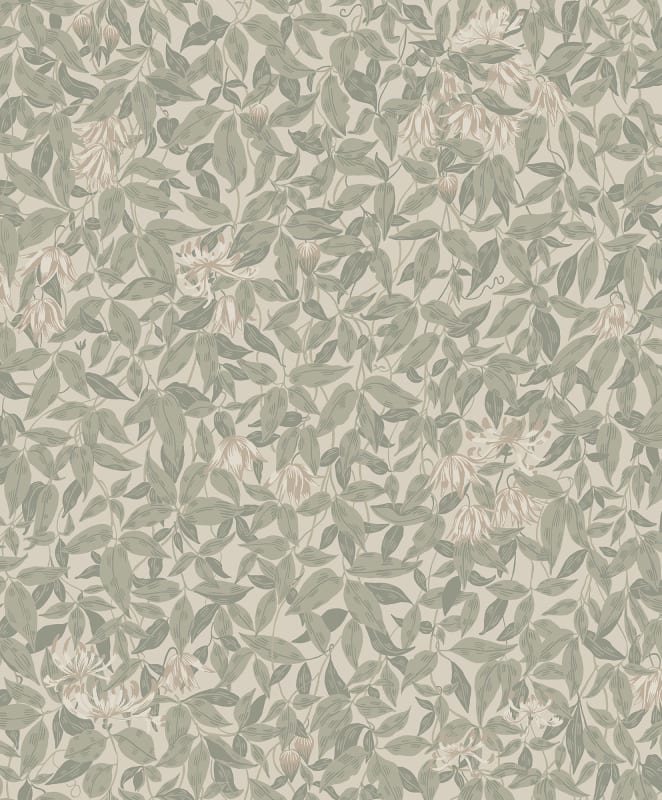 Sample - Linnea Garden Wallpaper - Green