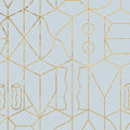 Sample - Never Ending Foil by Suzan Hijink Wallpaper - Gold Blue