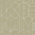 Sample - Never Ending Foil by Suzan Hijink Wallpaper - Silver Green