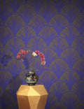 Sample - Orchid Scales Wallpaper -  Iris Blue