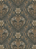 Sample - Oscar Antique Medallion - Custom Sized Wallpaper Mural (per m2) - Dark Grey