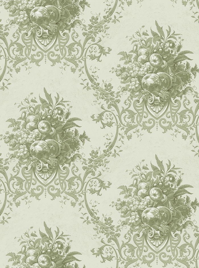 Sample - Paradise Medallion - Custom Sized Wallpaper Mural (per m2) - Green