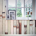 Sample - Piet Hein Eek 'Scrapwood Series' Wallpaper - White/Beige