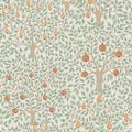 Sample - Pomona Pear Wallpaper - Green/Orange