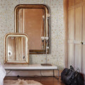 Sample - Pomona Pear Wallpaper - White/Grey/Gold