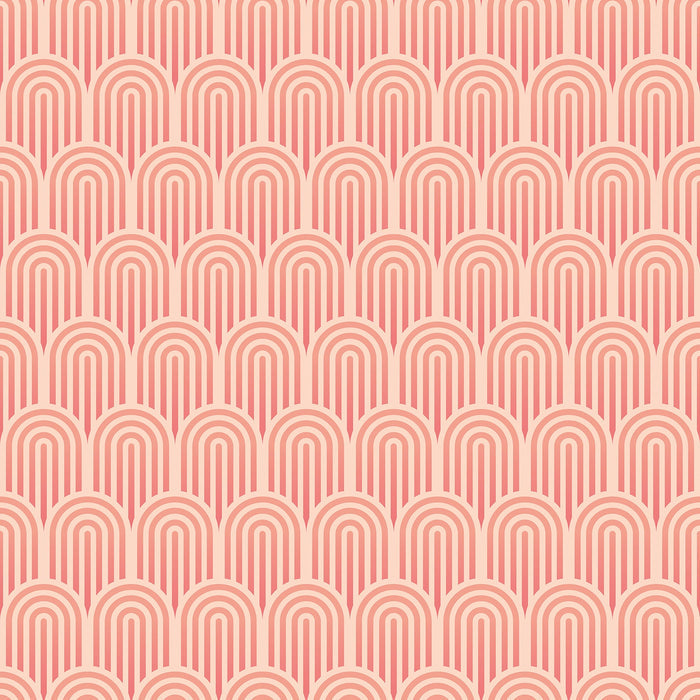 Sample - Retro Arch Wallpaper - Blush Pink