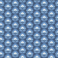 Sample - Retro Flower - Blooms Wallpaper - Indigo Mix
