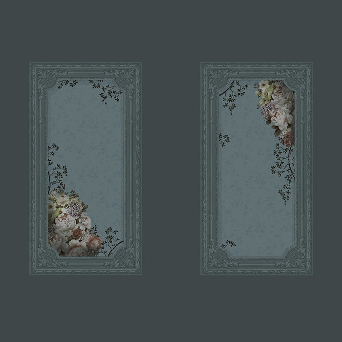 Sample - Rose Garden - Custom Sized Wallpaper Mural (per m2) - Midnight