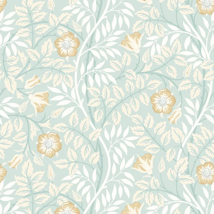 Sample - Rosehip Trail Wallpaper - Ohpopsi - Seafoam