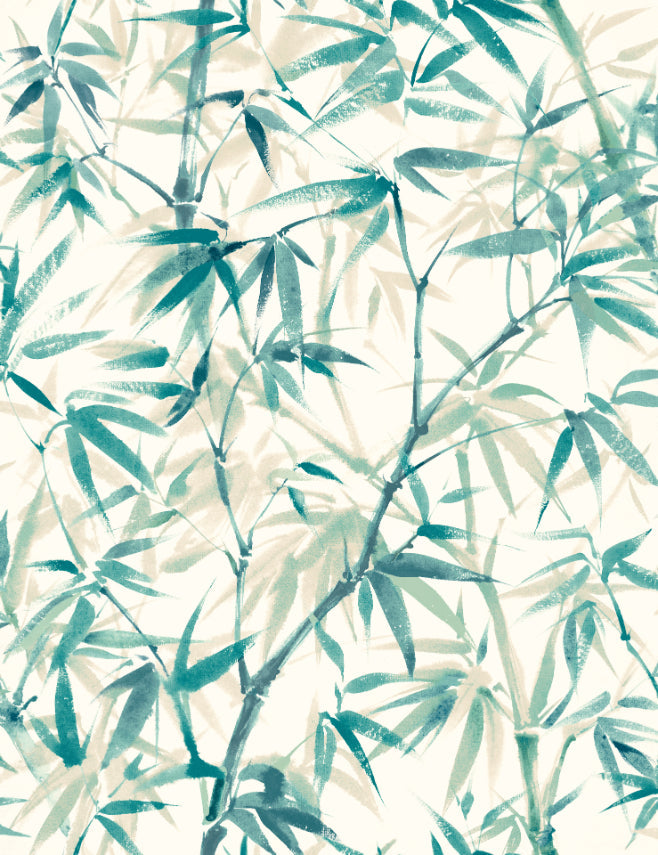 Sample - Shadow Bamboo Wallpaper - Peacock