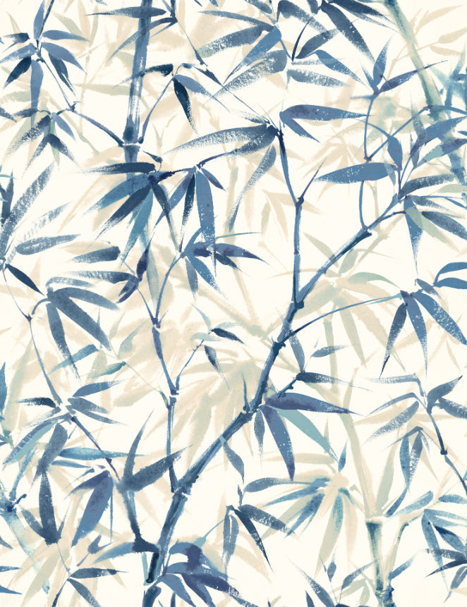 Sample - Shadow Bamboo Wallpaper - Sapphire