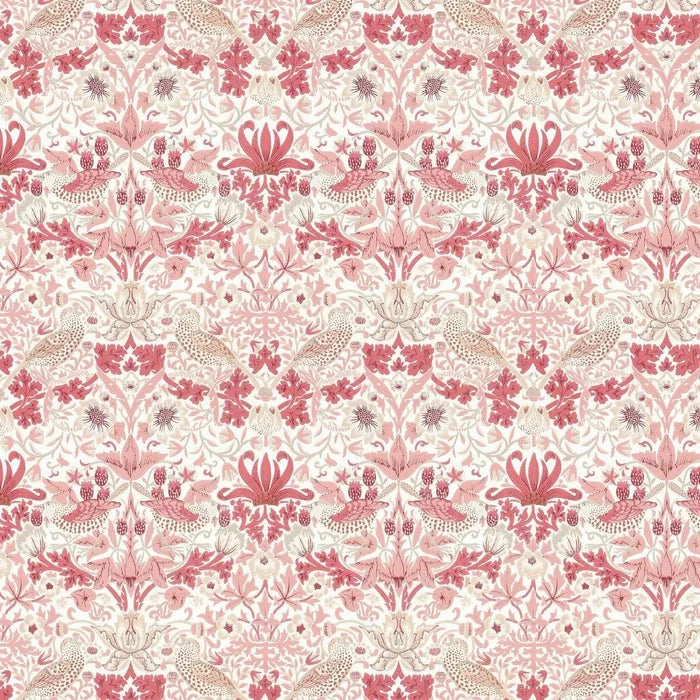 Sample - Strawberry Thief Wallpaper - Madder