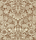 Sample - Sunflower Wallpaper - Chocolate/Cream