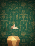 Sample - Tattoo Flash Wallpaper - Green/Gold